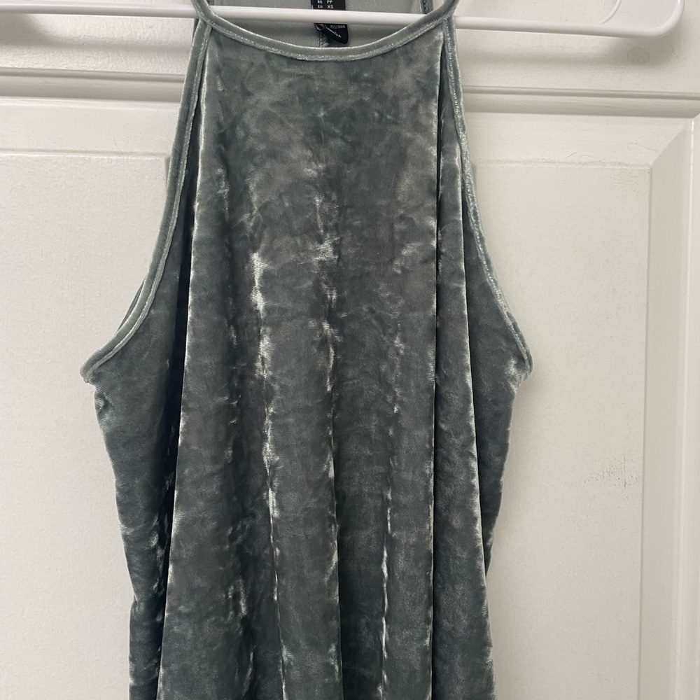 Forever 21 Silver Velvet Top